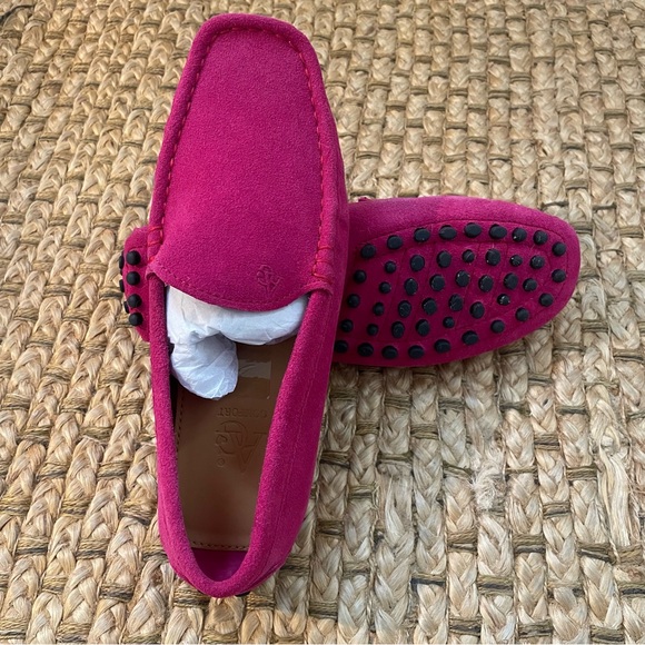 AG Comfort Faux Suede Flats Loafers Casual Women's Shoes Pink (Size 39) - Picture 2 of 10